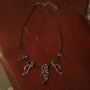 Black stone necklace